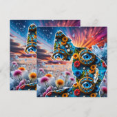 Cartes Pour Fêtes Annuelles Nature avec le temps (Devant / Derrière)