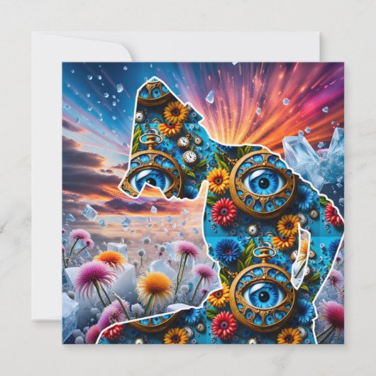 Cartes Pour Fêtes Annuelles Nature avec le temps (Devant)