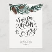 Cartes Pour Fêtes Annuelles Nature hivernale| Aquarelle Pine Cône Noël (Devant)