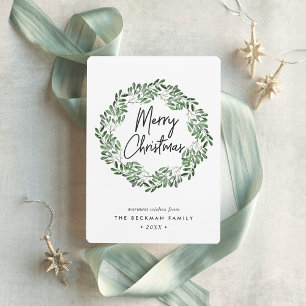 Cartes Pour Fêtes Annuelles Naturellement Joyeux Aquarelle Noël