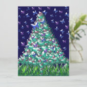 Cartes Pour Fêtes Annuelles Natures Arbre de Noël (Debout devant)