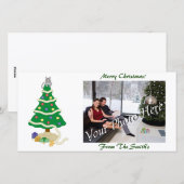 Cartes Pour Fêtes Annuelles Naughty Christmas Tree Kitty Chat (Devant / Derrière)