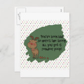 Cartes Pour Fêtes Annuelles Naughty Funny Christmas Reindeer Poop Card (Devant / Derrière)