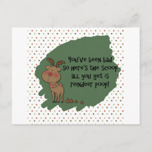 Cartes Pour Fêtes Annuelles Naughty Funny Christmas Reindeer Poop Card