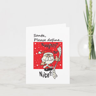 Cartes Pour Fêtes Annuelles Naughty or Nice Christmas Design