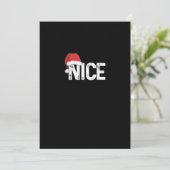 Cartes Pour Fêtes Annuelles Naughty Or Nice Matching Christmas Funny Design (Debout devant)