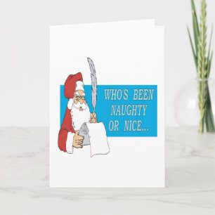 Cartes Pour Fêtes Annuelles Naughty Ou Nice
