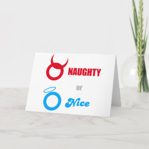 Cartes Pour Fêtes Annuelles Naughty ou Nice ?