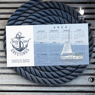 Cartes Pour Fêtes Annuelles Nautical Company 2023 Calendrier MERS ET SALUTATIO