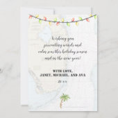 Cartes Pour Fêtes Annuelles Nautical Tropical Joyeux Vacances De Floride (Dos)