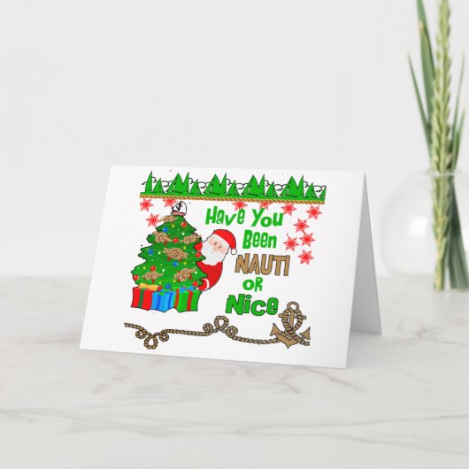 Cartes Pour Fêtes Annuelles Nautique ou Nice ce Noël (Devant)