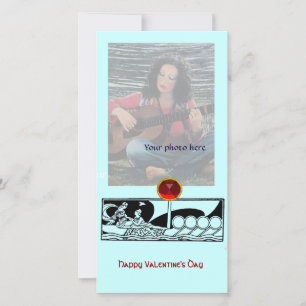 Cartes Pour Fêtes Annuelles NAVIRE ANTIQUE, AMATEURS Rouge Ruby Gem Noir Turqu