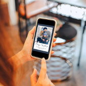 Cartes Pour Fêtes Annuelles Navy Blue Merry Christmas Simple Photo