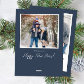 Cartes Pour Fêtes Annuelles Navy Blue Merry Christmas Simple Photo