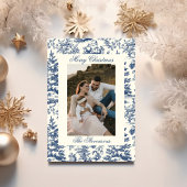 Cartes Pour Fêtes Annuelles Navy Chinoiserie Toile De Jouy Photo Christmas