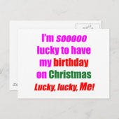 Cartes Pour Fêtes Annuelles Né à Noël (Devant / Derrière)