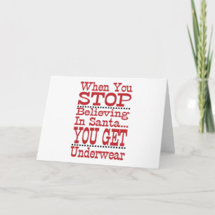 Cartes Pour Fêtes Annuelles Ne cessez pas de croire au Père Noël