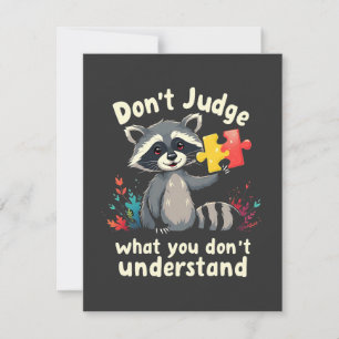Cartes Pour Fêtes Annuelles Ne jugez pas ce que vous ne comprenez pas l'autism