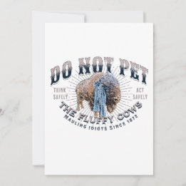 Cartes Pour Fêtes Annuelles Ne Pas Attirer Les Vaches Fluffantes