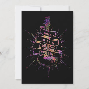 Cartes Pour Fêtes Annuelles Né pour être une rock star