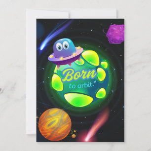 Cartes Pour Fêtes Annuelles Né pour orbiter