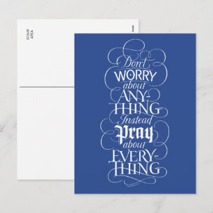 Cartes Pour Fêtes Annuelles NE VOUS INQUIÉTEZ DE RIEN - Christian Calligraphy