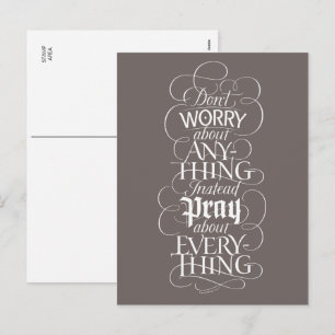 Cartes Pour Fêtes Annuelles NE VOUS INQUIÉTEZ DE RIEN - Christian Calligraphy