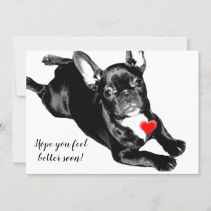 Cartes Pour Fêtes Annuelles Ne vous sentez pas mieux bientôt French Bulldog ca