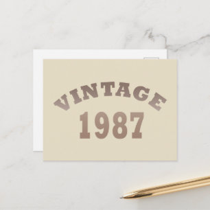 Cartes Pour Fêtes Annuelles Née en 1987 élégante moderne vintage anniversaire