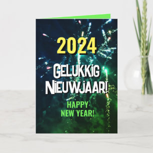 Cartes Pour Fêtes Annuelles Néerlandais 2024 Bonne année Envoyer le téléchar
