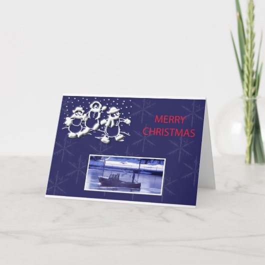 Cartes Pour Fêtes Annuelles Neige (Devant)