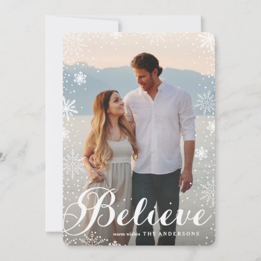 Cartes Pour Fêtes Annuelles Neige (Devant)