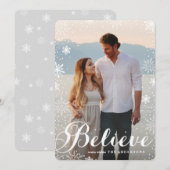 Cartes Pour Fêtes Annuelles Neige (Devant / Derrière)