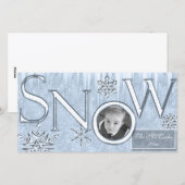 Cartes Pour Fêtes Annuelles Neige (Devant / Derrière)