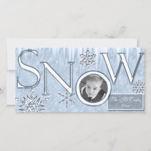 Cartes Pour Fêtes Annuelles Neige (Devant)