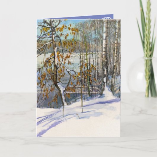 Cartes Pour Fêtes Annuelles Neige (Devant)