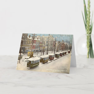 Cartes Pour Fêtes Annuelles Neige 1885 de St de canal de la Nouvelle-Orléans