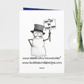 Cartes Pour Fêtes Annuelles Neige avertissant en effet (Dos)