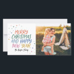 Cartes Pour Fêtes Annuelles Neige colorée Joyeux Noël Photo<br><div class="desc">Faites une déclaration élégante cette saison de vacances avec ce carte photo de vacances festif et amusant. L'avant présente un style coloré et ludique avec votre texte personnalisé. Le dos est doté d'un motif à points colorés assorti pour une touche spéciale supplémentaire. S'il vous plaît visitez mon magasin pour voir...</div>