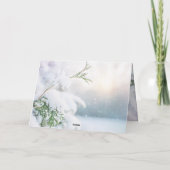 Cartes Pour Fêtes Annuelles Neige couverte À feuillage persistant Psaume de No (Dos)