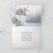 Cartes Pour Fêtes Annuelles Neige couverte À feuillage persistant Psaume de No (Intérieur)