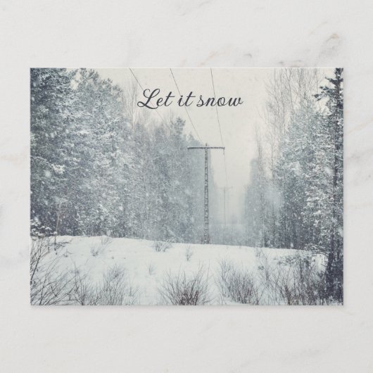 Cartes Pour Fêtes Annuelles Neige dans la forêt d'hiver (Devant)