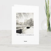 Cartes Pour Fêtes Annuelles Neige de Central Park - Noël (Dos)