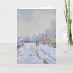 Cartes Pour Fêtes Annuelles Neige de Claude Monet //à Argenteuil