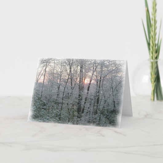 Cartes Pour Fêtes Annuelles Neige de matin (Devant)