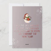 Cartes Pour Fêtes Annuelles neige de Noël (Dos)