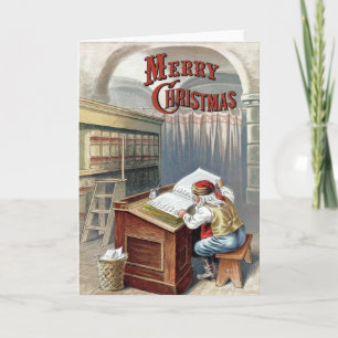 Cartes Pour Fêtes Annuelles Neige de William Roger - Père Noël vérifie sa