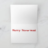 Cartes Pour Fêtes Annuelles Neige Panda Rouge (Intérieur)