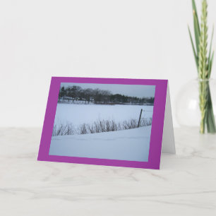 Cartes Pour Fêtes Annuelles Neige sur l'étang (bonnes fêtes)