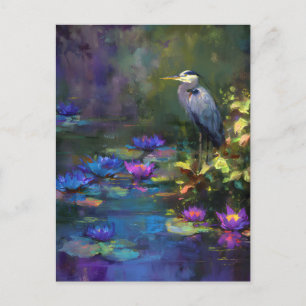 Cartes Pour Fêtes Annuelles Nénuphar enchanté de l'étang Nature Aquarelle
